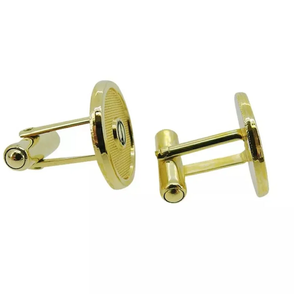 Dunhill Cufflink 2 Item Set Gold Bracket Authentic USED